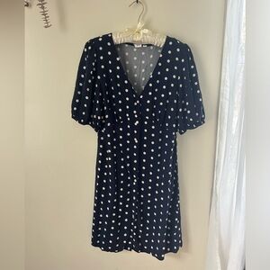 GAP Navy Polka Dot Dress